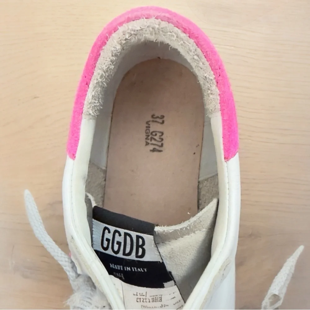 Golden Goose Women’s Superstar Limited Edition Mismatched Sneakers Blue Pink 7 - Picture 13 of 15
